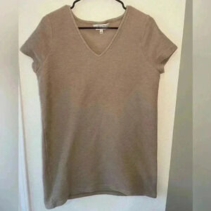 Madewell Texture and Thread Beige Knit Tunic Mini Dress Womens Size Medium